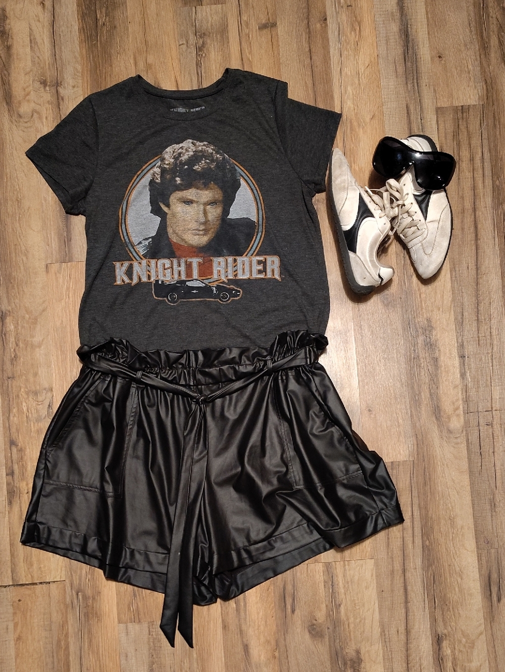 Knight Rider Graphic Tee - Charcoal Gray
